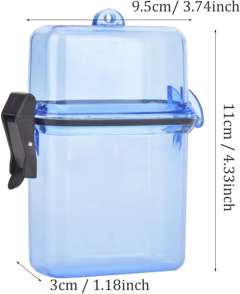 T best Diving Dry Box, Underwater Plastic Transparent Floating Watertight  Case Waterproof Diving Sealing Dry Storage Box with Rope Hook for Surfing  Canoe Kayak(Transparent Blue)