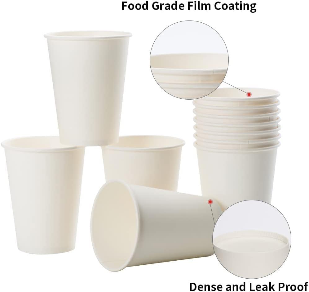 RACETOP [50 pack] 12 oz Coffee Cups with Lids and Kraft Sleeves, Disposable  Paper Cups, Hot coffee cups, Ideal for Hot Beverage