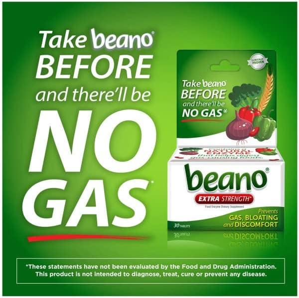 Beano Extra Strength Gas Prevention & Digestive Enzyme Supplement 30