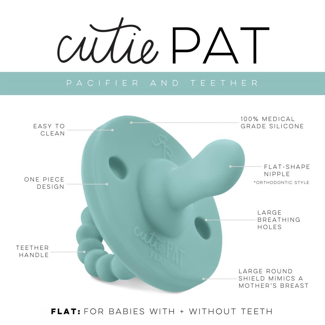 Ryan & Rose Cutie PAT Pacifier Teether (Flat Seaglass)