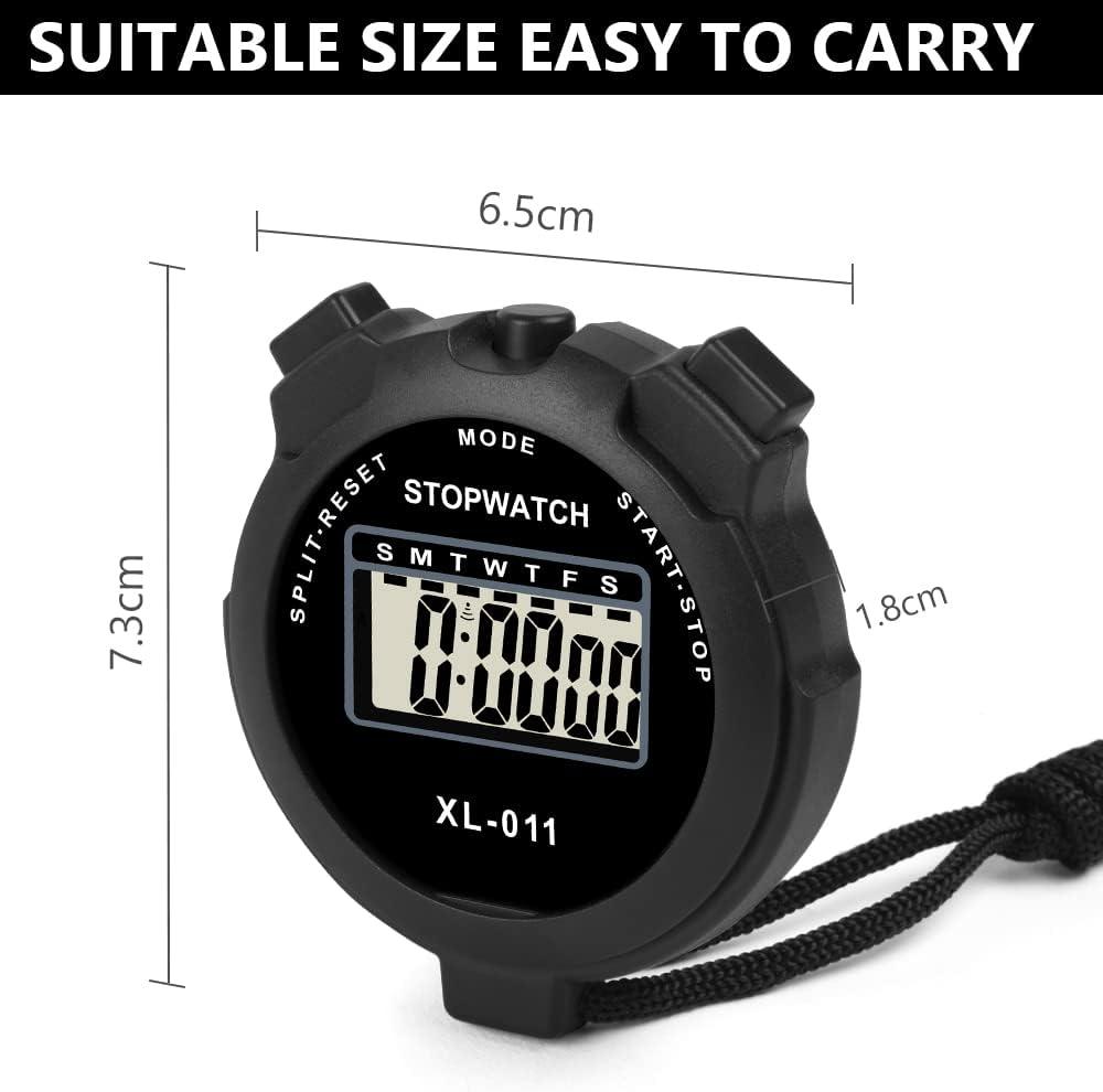 Buy Vicloon Digital Sport Stopwatch Timer - Large Display Alarm ...