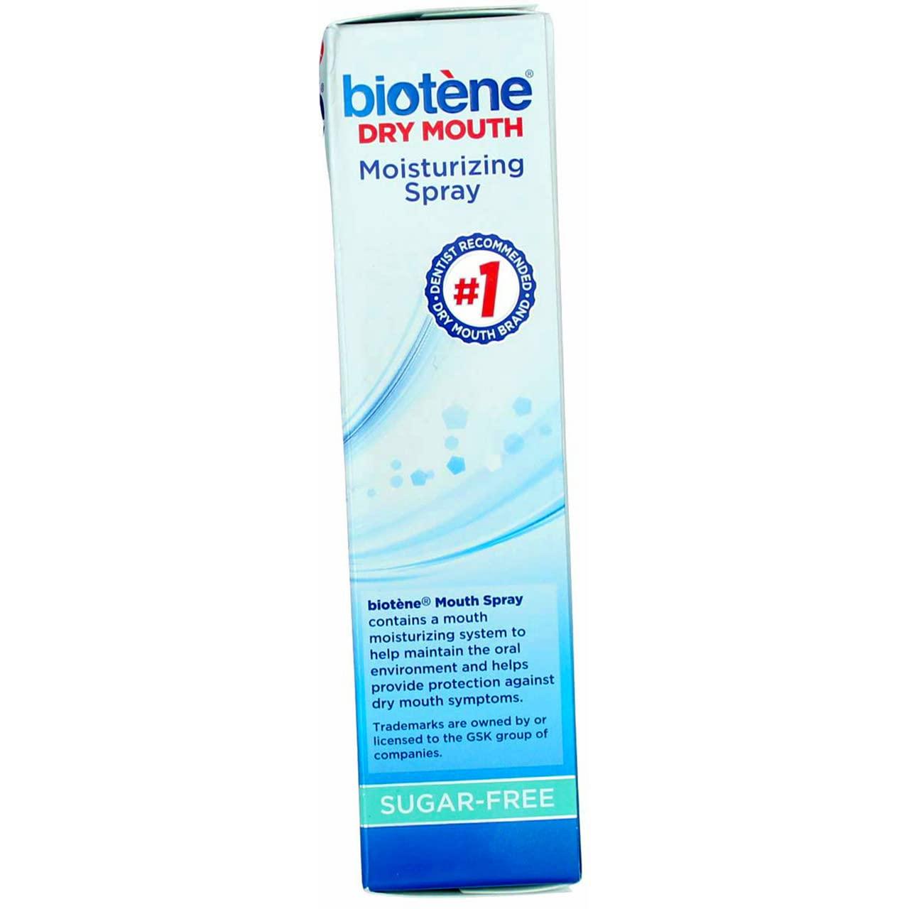 Biotene Mouth Spray Gentle Mint 1.5oz Bottle 3 Pack Moisturizing