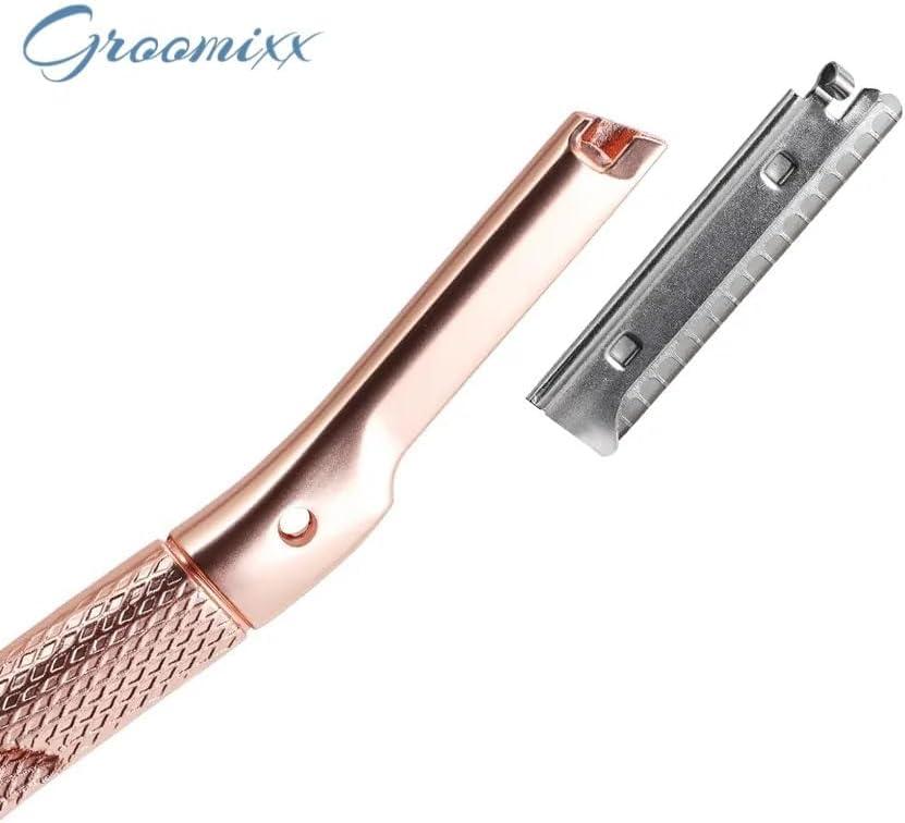 Groomixx Premium Quality Eyebrow Razor Metal Handle Biodegradable ...