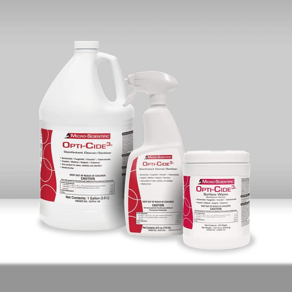 MicroScientific OptiCide3 Healthcare Grade Disinfecting Wipes 100 Pack