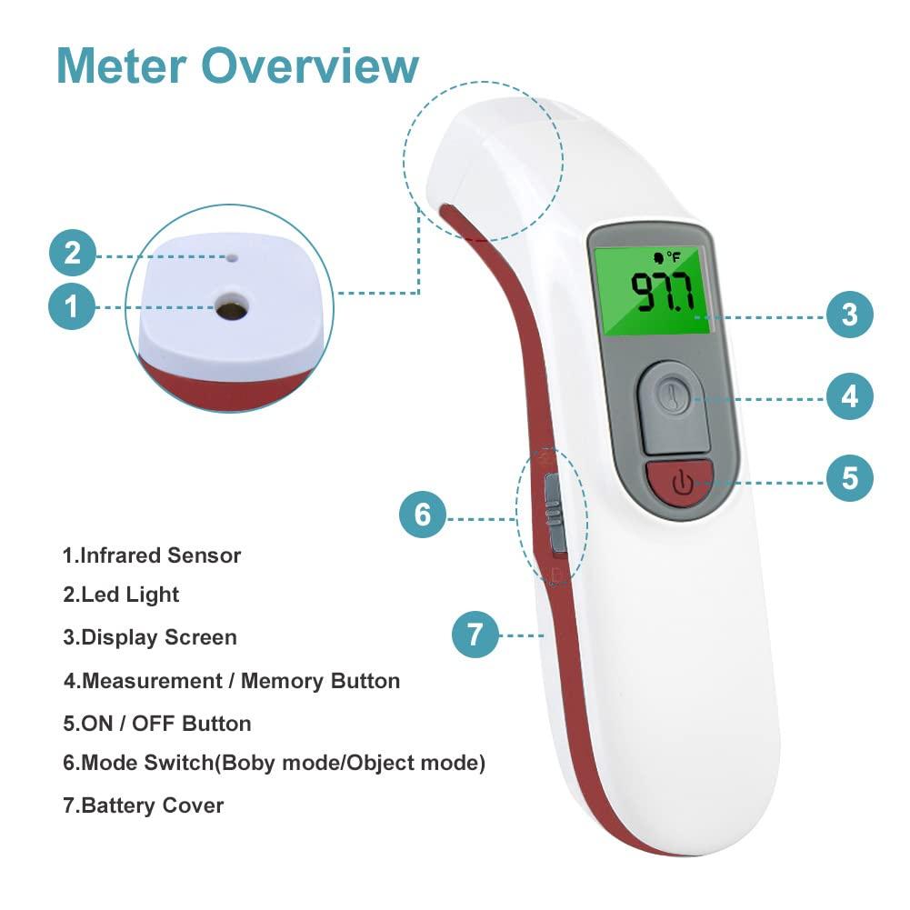 Baby Medical Digital Forehead Thermometer, No Touch Thermometer for