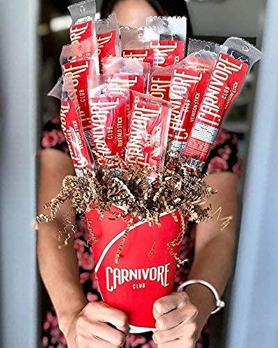 Carnivore Club Exotic Jerky Bouquet - Includes 20 Delicious Exotic Meat  Sticks in 4 Flavors - Jerky Lover Gift - Fun Gift For Men and Women - Wild  Game Sampler