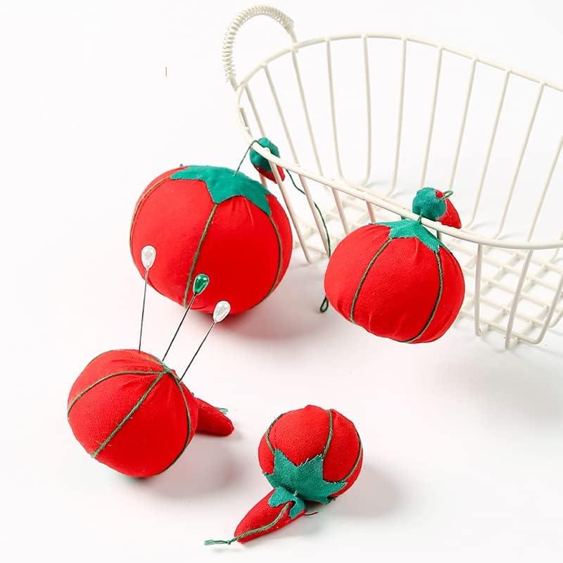 Willbond 2 Pieces Wrist Pin Cushion Wooden Base Tomato Pincushion Wearable  Needle Pincushions for Sewing or DIY Crafts