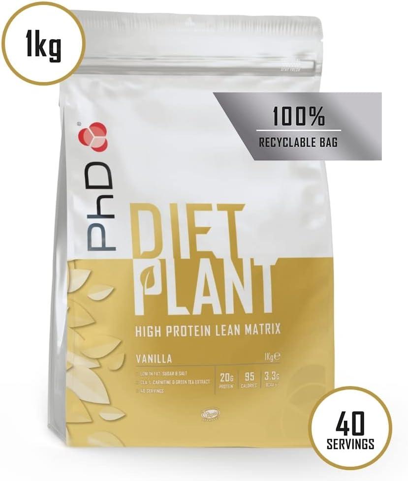 PhD Nutrition Diet Plant Vegan Protein Powder - Vanilla | 20g