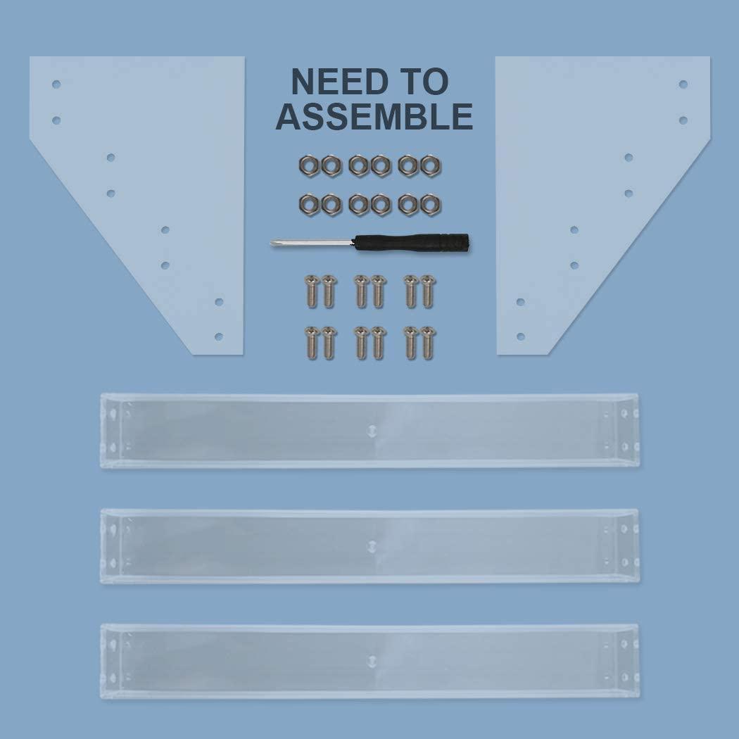 Kingtaily Nail Polish Organizer 3 Tier Nail Polish Holder, Clear