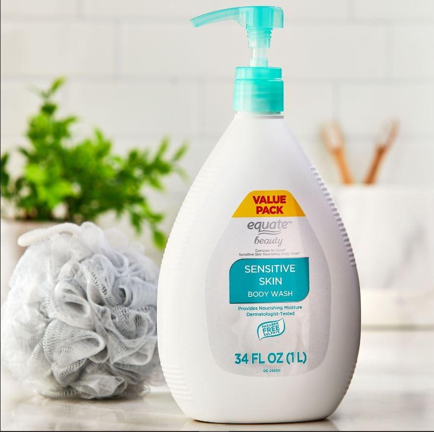 Equate Beauty Body Wash for Sensitive Skin 34 fl oz - Gentle Cleansing  Hydrating Formula - Shop Internationally | Buy Now with Express  International Delivery | GoSupps.com