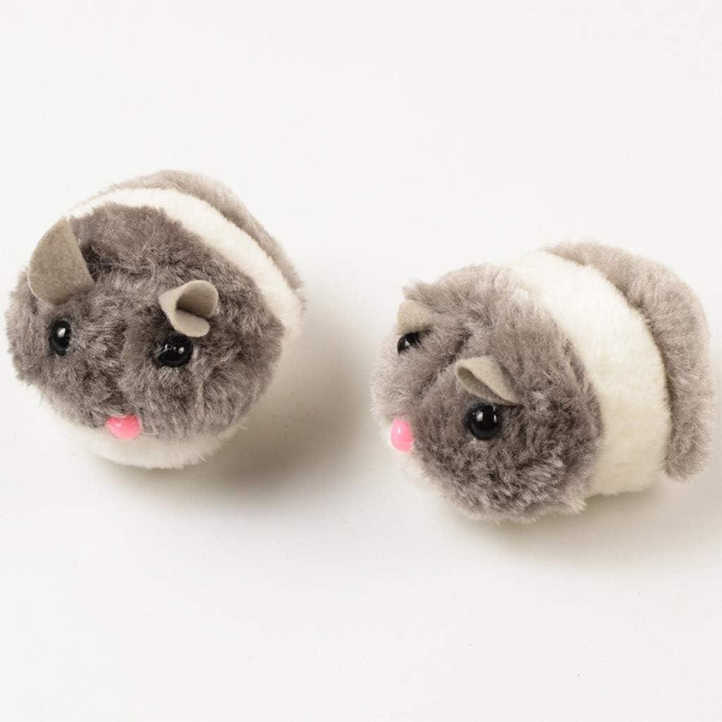 vibrating mouse toy Plush Pull String Vibrating Mouse Cat Toy, 3PC · YESWARMG