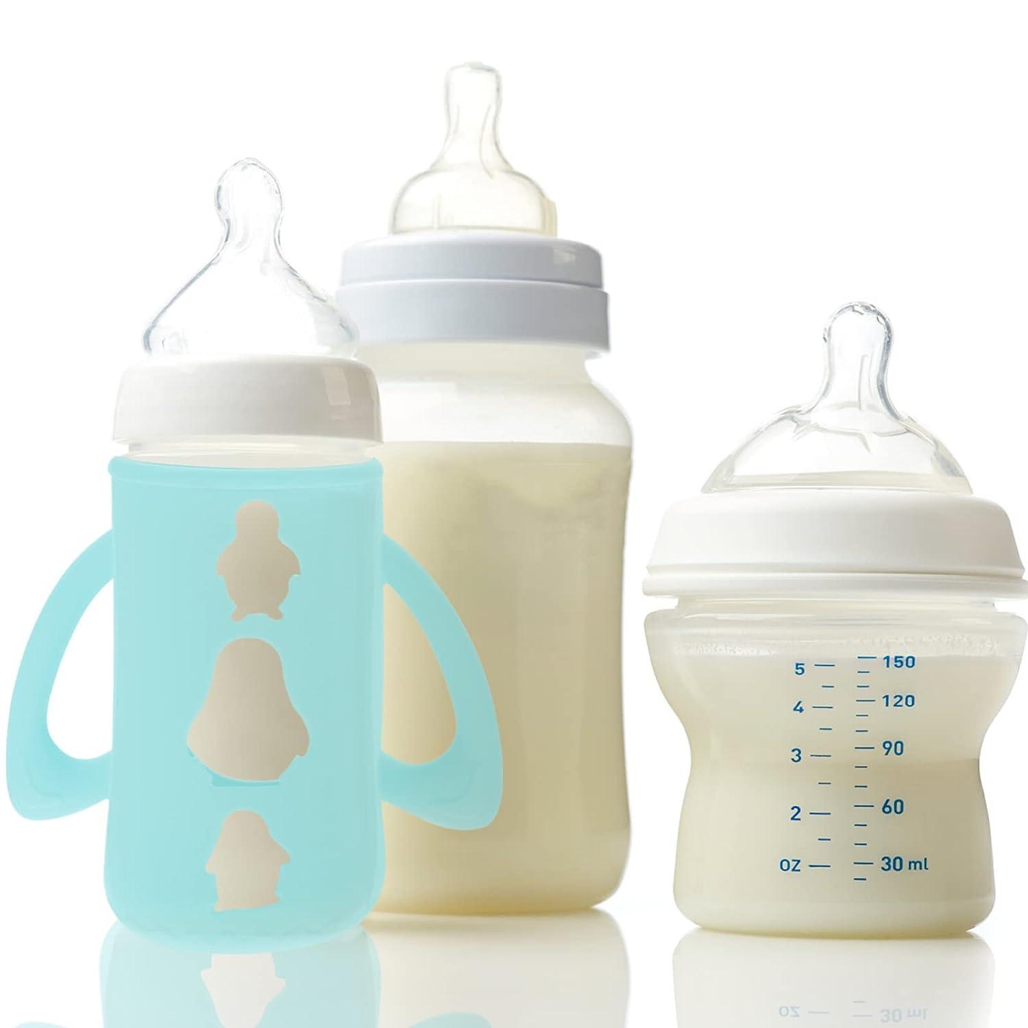 EXCEART Silicone Baby Bottles 4pcs Nursing Bottle Sleeves Baby Bottle  Covers Silicone Baby Bottle Protectors Bottle Baby Bottle (Mixed Color)  Infant Bottles Assorted Color 12X7CM