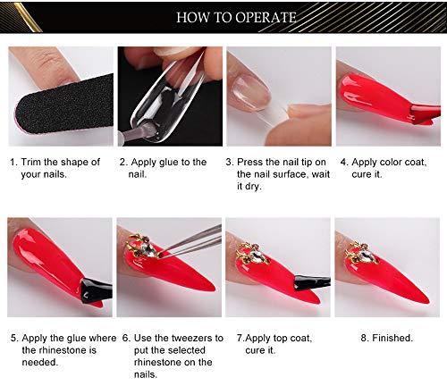 YIMART 10g Fast Drying Strong Adhesive Glue for False Nail Tip Manicure  Decoration Nail Glue with Brush (4pcs)