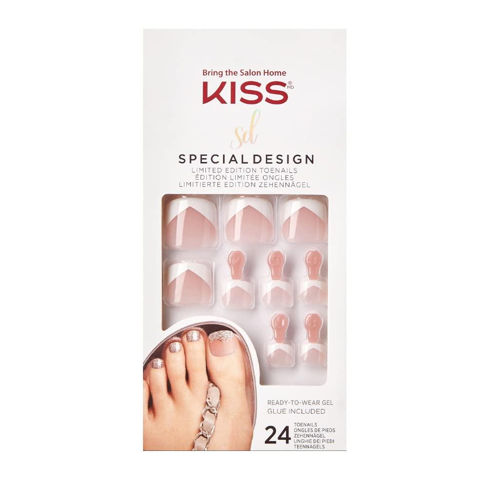 KISS Special Design Limited Edition Fake Toenails Style Blushed Square