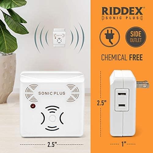 Riddex SonicPlus Ultrasonic Pest Repeller, Plug in with Outlets for