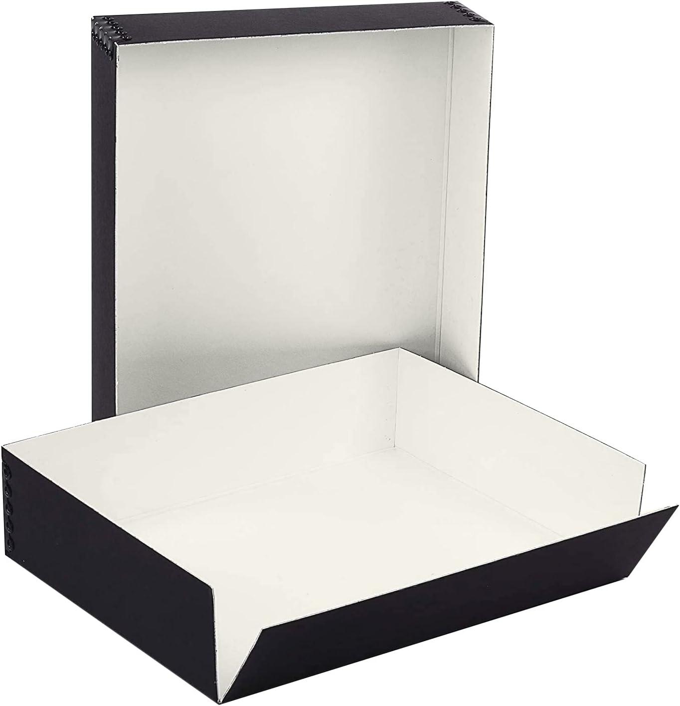 Lineco 9x12 Black Museum Archival Storage Box Drop Front Design