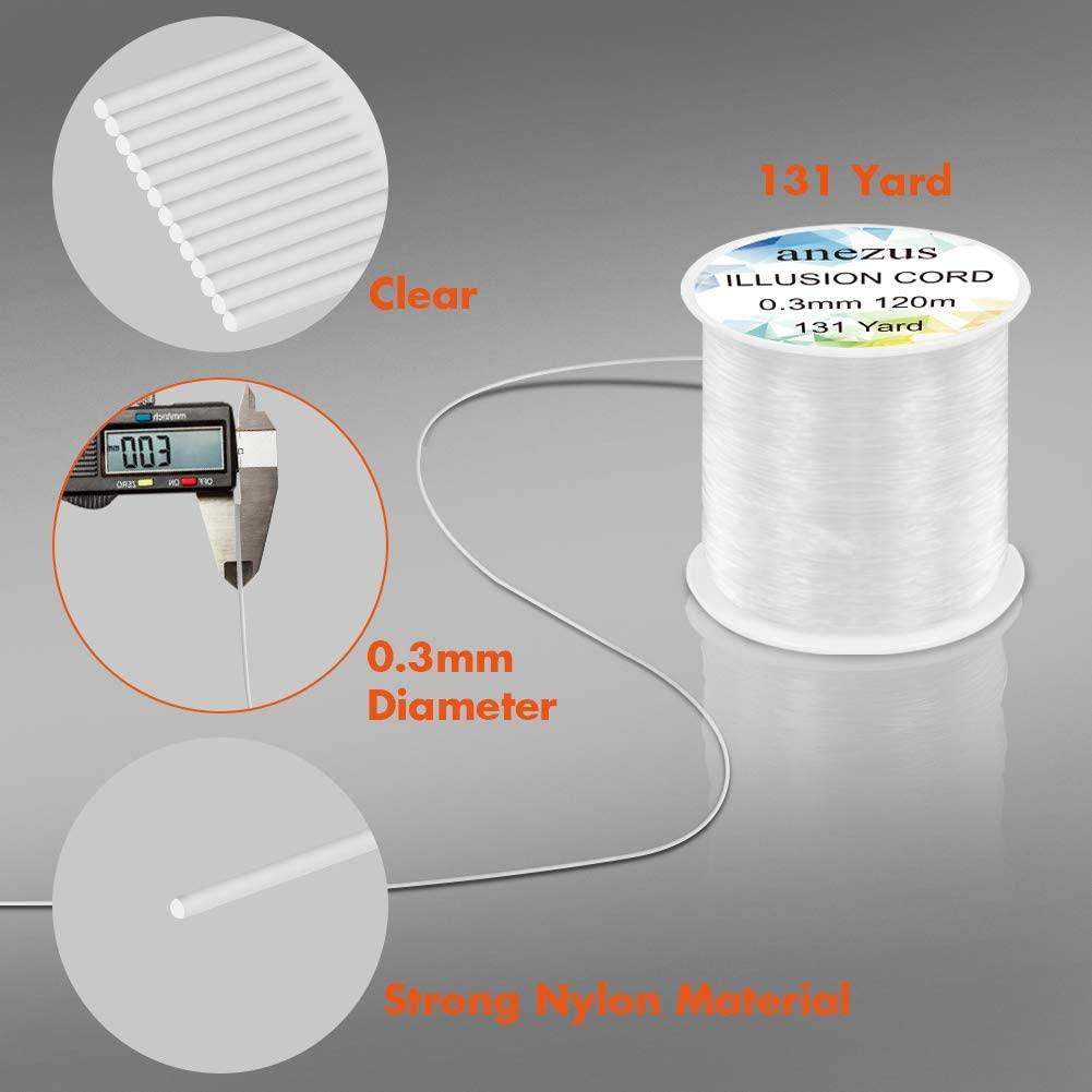 J62FVCV Anezus Fishing Line Nylon String Cord Clear Fluorocarbon Strong Monofilament  Fishing Wire