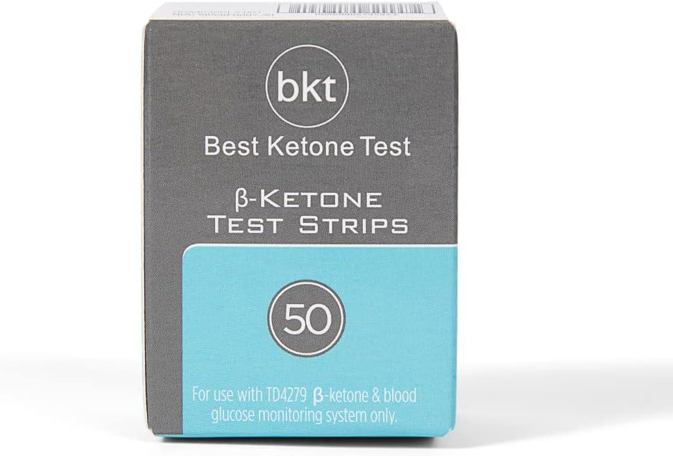 Best Ketone Test Blood Ketone Test Strips, 50ct Compatible with BKT Meter and KetoMojo