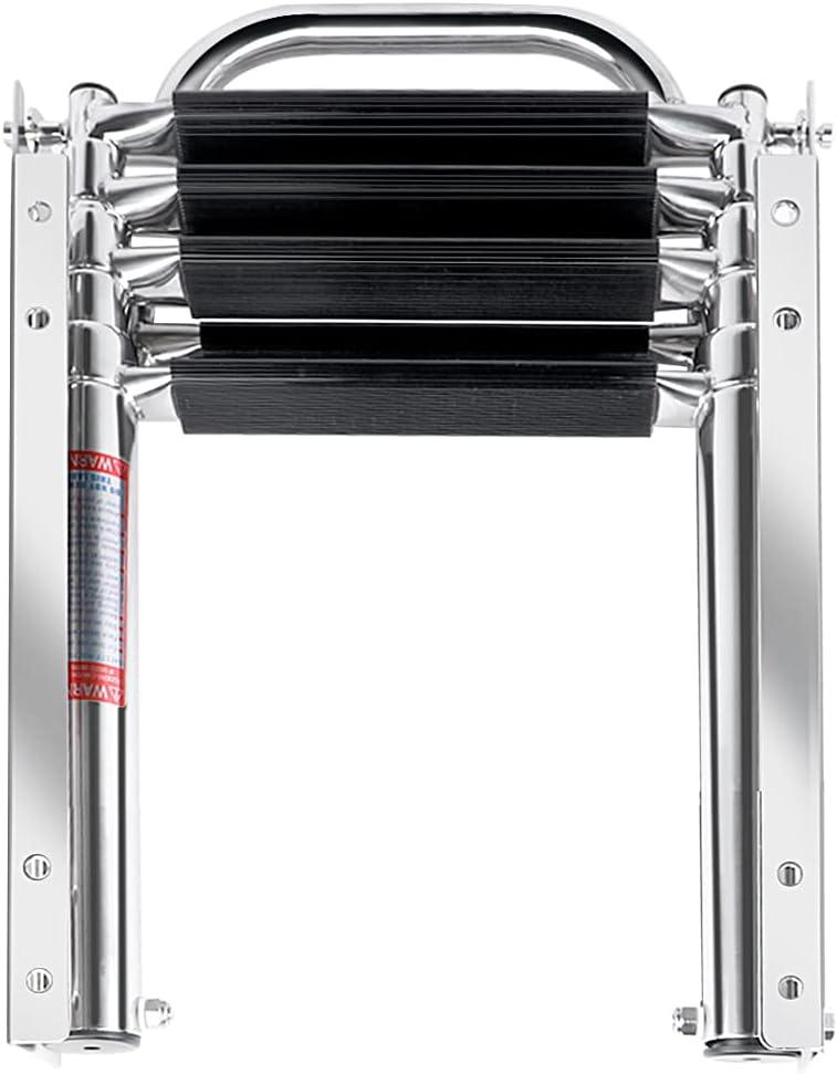 Marine City Stainless Steel 3 Step O/B Swim Teak Platform Ladder Teles - Foto 8