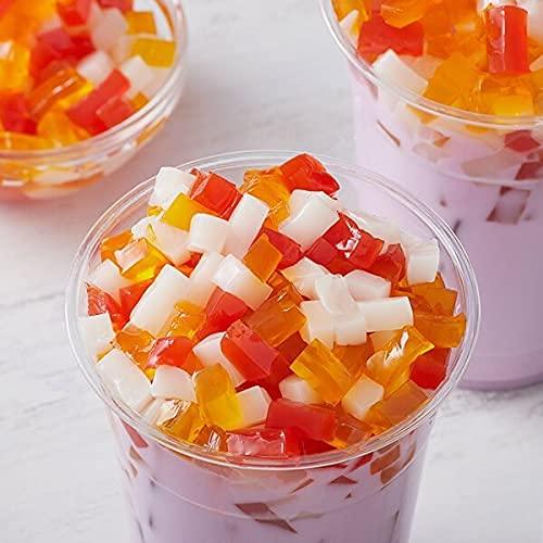 RAINBOW Mixed Fruit Jelly Dessert Topping by Buddha Bubbles Boba