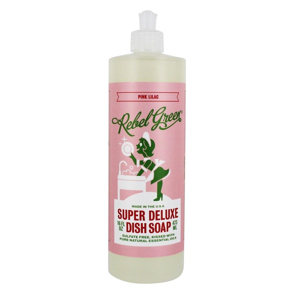 Rebel Green Dish Soap Pink Lilac, 16 oz Lilac 16 Fl Oz (Pack of 1)