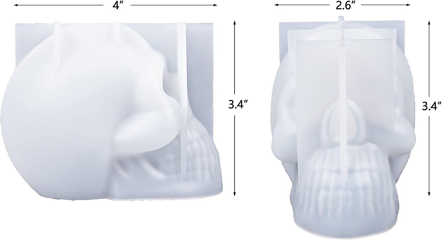 3pcs 3D Skull Resin Molds Set of Large + Medium + Small – IntoResin