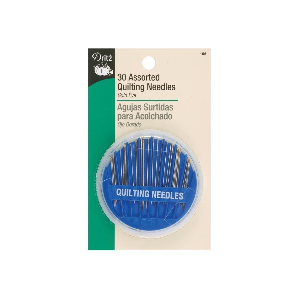 Dritz 156 Hand Needle Compact for Quilting, Assorted Sizes (30-Count)