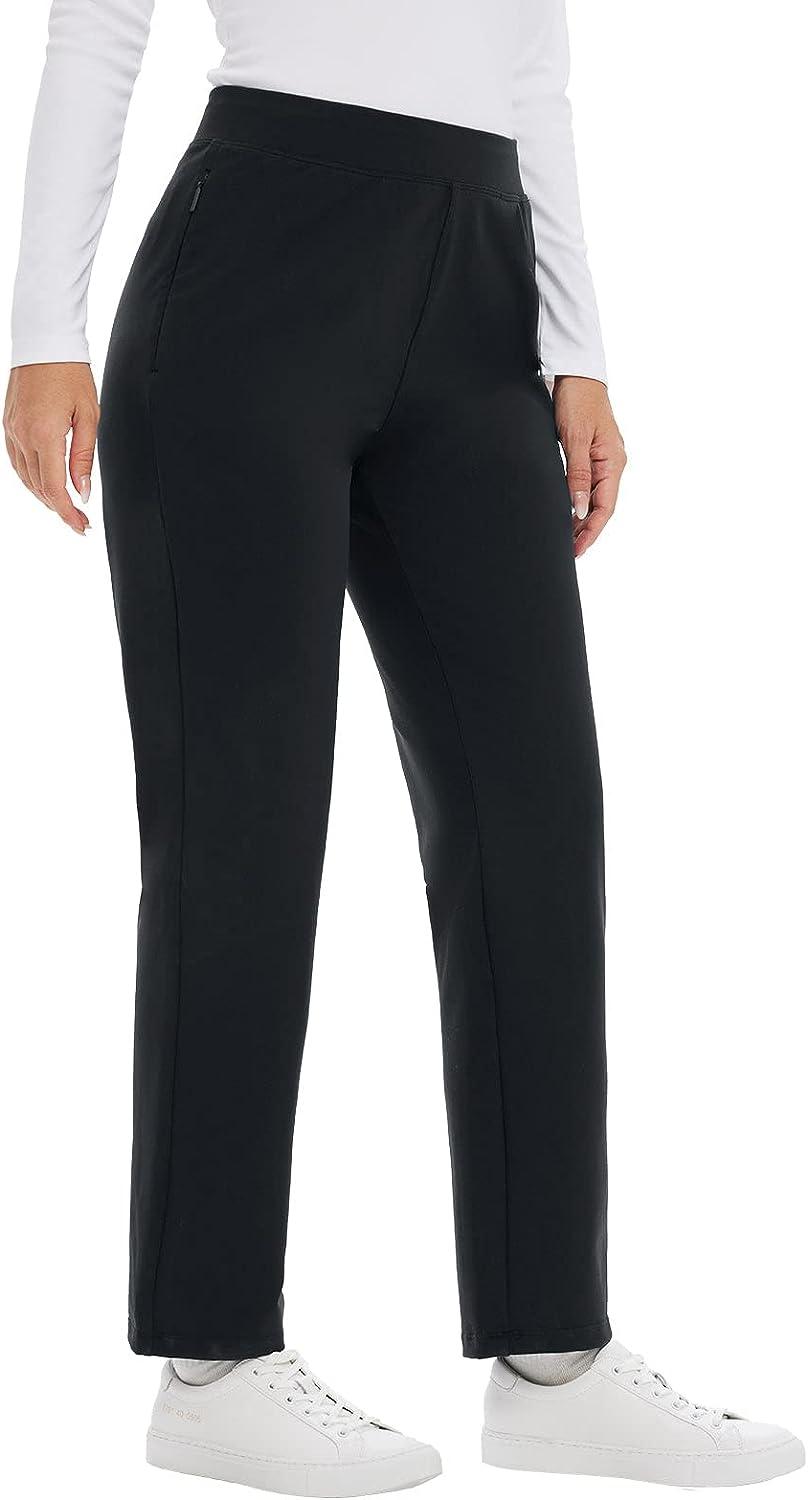 BALEAF Women s Straight Leg Golf Pants Stretch Sweatpants Pull on