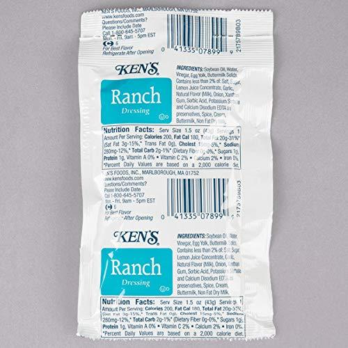 Ken's 1.5oz Ranch Dressing Packets - Case of 60 | Bulk Pack of 60  Individual Servings | Buy Now with Express International Delivery |  GoSupps.com