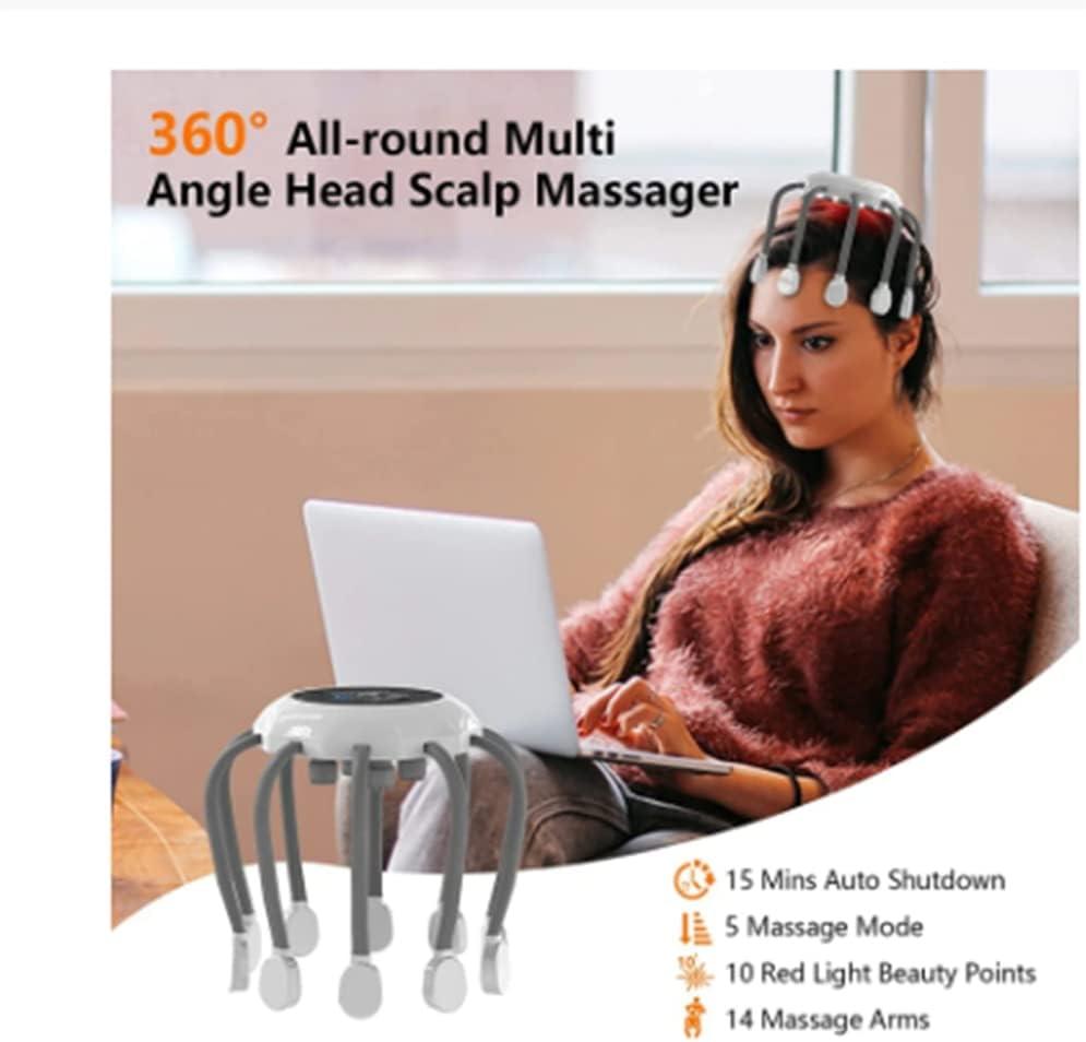Jowsst Electric Head Massager - Octopus Scalp Massage with Music 5 Vibrating Contacts & Red Light Therapy for Stress Relief | International Shipping | Buy Now with Express International Delivery | GoSupps.com Jowsst Electric Head Massager - Octopus Scalp Massage with Music 5 Vibrating Contacts & Red Light Therapy for Stress Relief | International Shipping | Buy Now with Express International Delivery | GoSupps.com