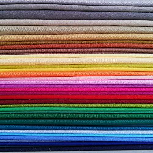 200 PCS 4 x 4 Solid Color Precut 100% Cotton Fabric Squares Fabric  Bundles for Sewing & Quilting
