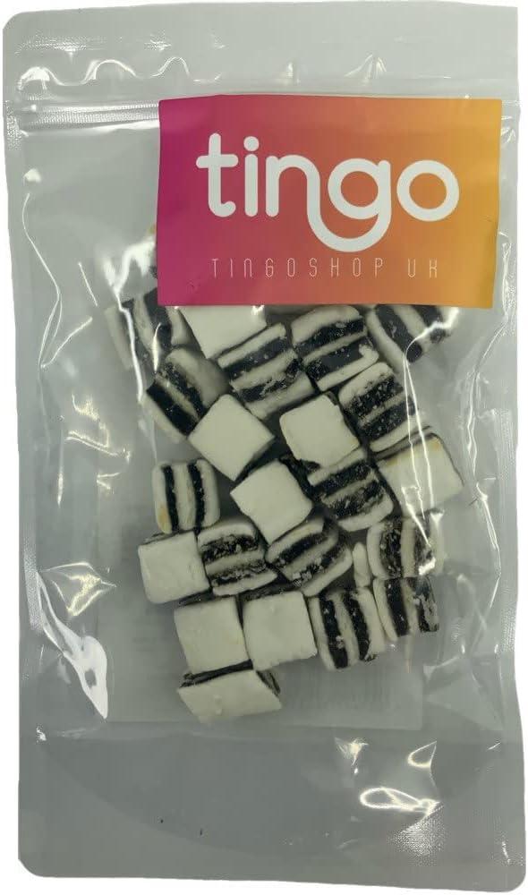 Black and White Mints 250g packaged by Tingo