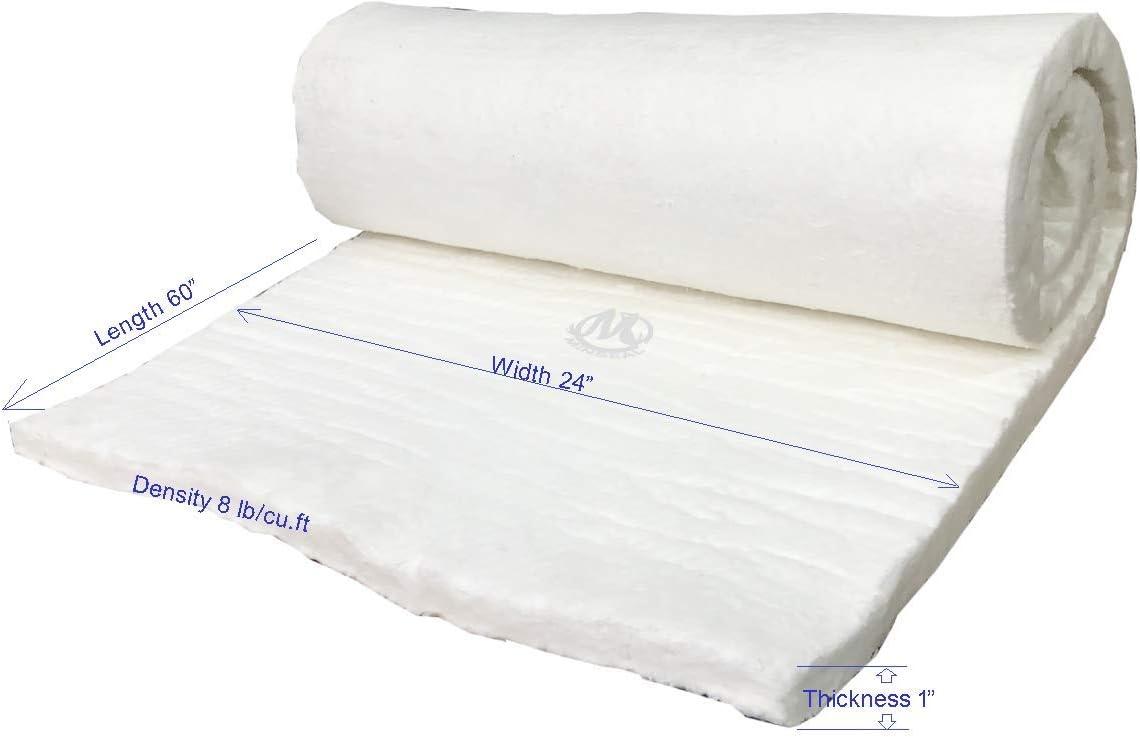 CeraTex Ceramic Fiber Blanket Insulation Enhanced 8 Density 1" x 24" x 60", 2300F High