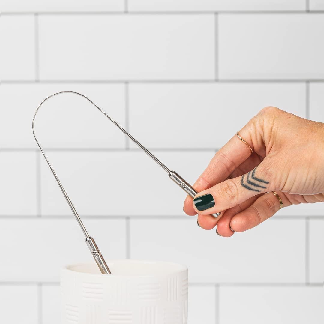 Terra & Co. Green Oil Pulling and Tongue Scraper Set with