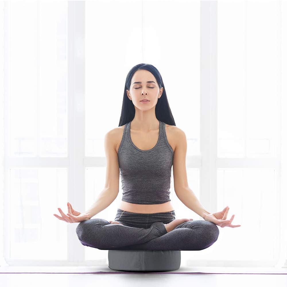 Round Zafu Yoga Meditation Cushion with Organic Buckwheat Fill