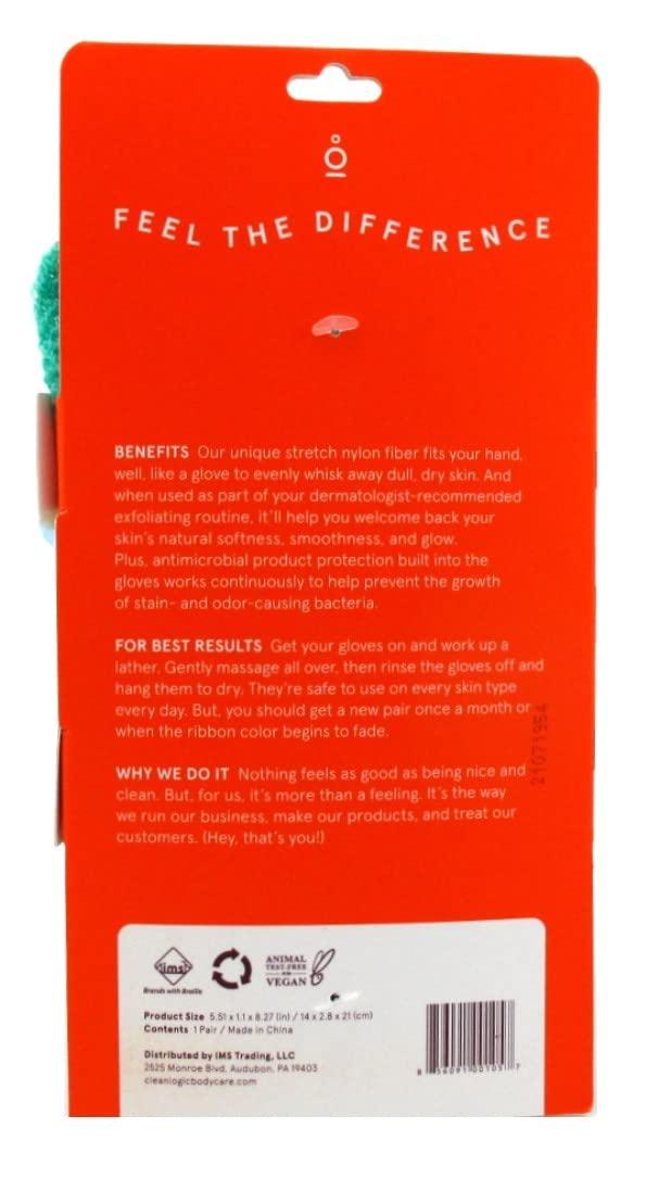 Clean Logic Exfoliating Bath Gloves (6 Pack)
