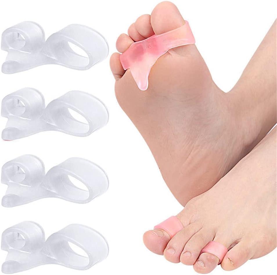 Orthopedic Toe Separators 2 Pairs Gel Toe Spacers for Bunions, Hammer Toes, Calluses Men