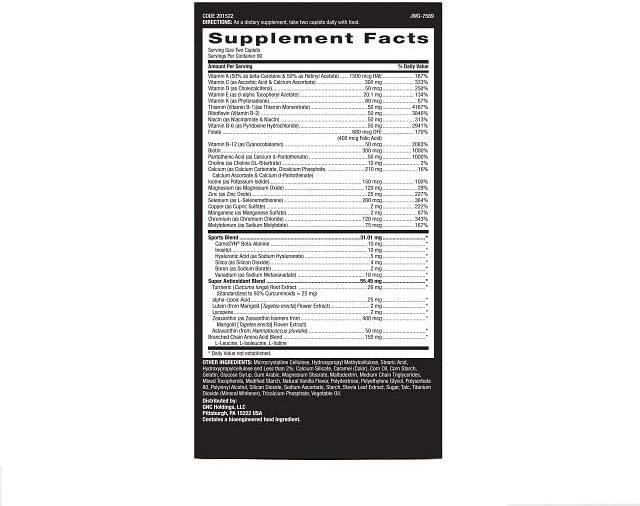 GNC Mega Men Sport Multivitamin 180 Count for Muscle Performance & Health