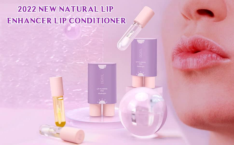 DEROL Lip Plumper Natural Lip Plumping and Lip Care, Day & Night Serum