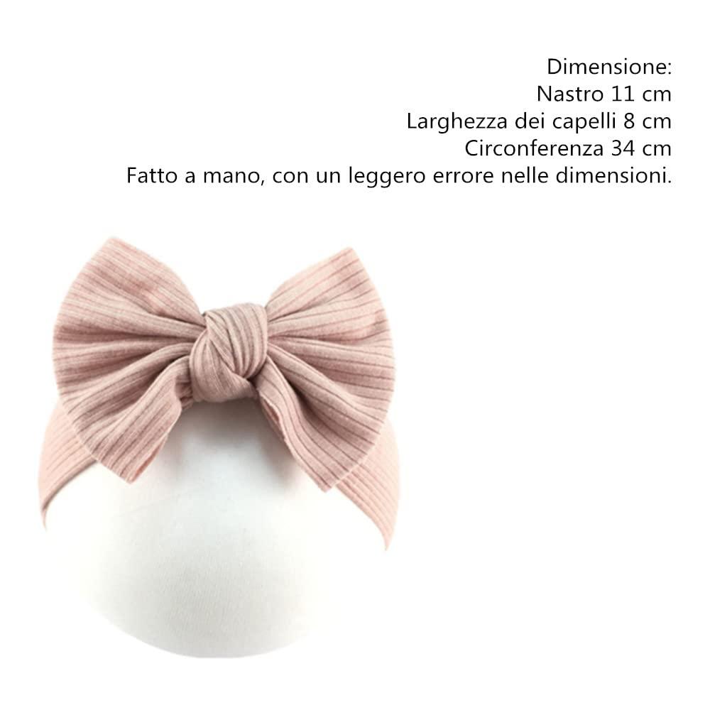 6 Fascie Capelli Bambina Con Fiocco | Fascette Elastiche Neonato | Set Accessori Capelli Bambini - Foto 9