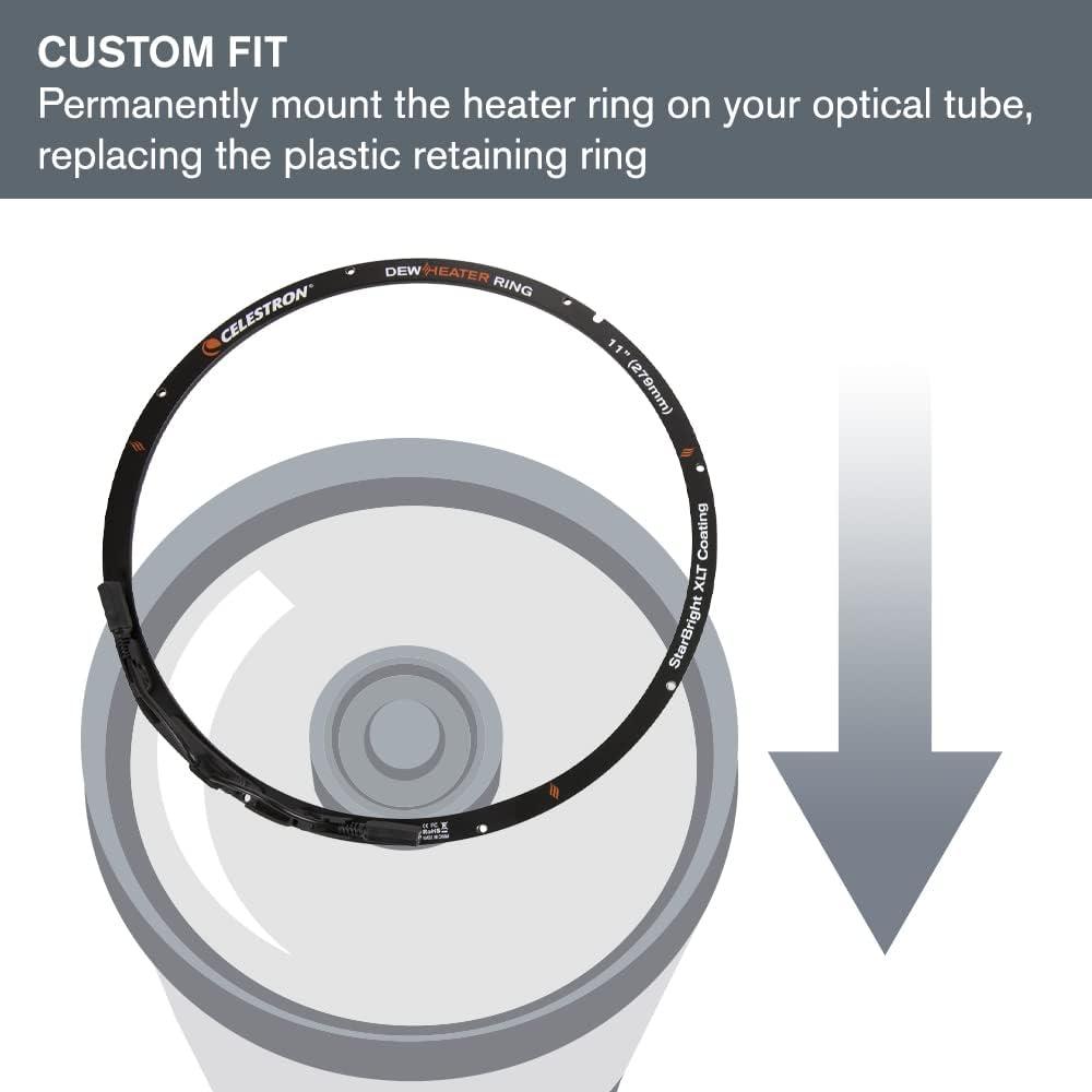 Celestron Dew Heater Ring Aluminum Dew Prevention Compatible 11 Schmidt