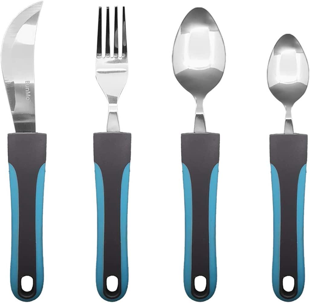 BUNMO Adaptive Utensils Weighted Knives Forks and Spoons Silverware
