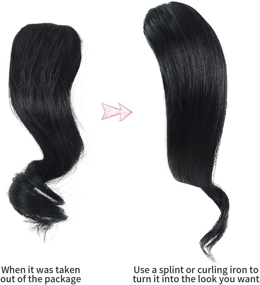 Jet black clip in bangs hotsell