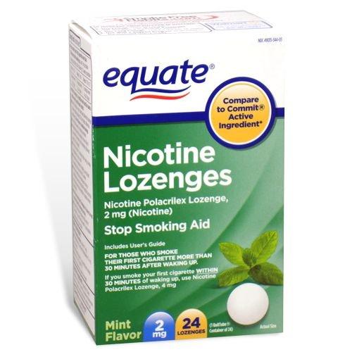 Equate Nicotine Lozenge 2 mg Stop Smoking Aid Mint Flavor 24 Lozenges