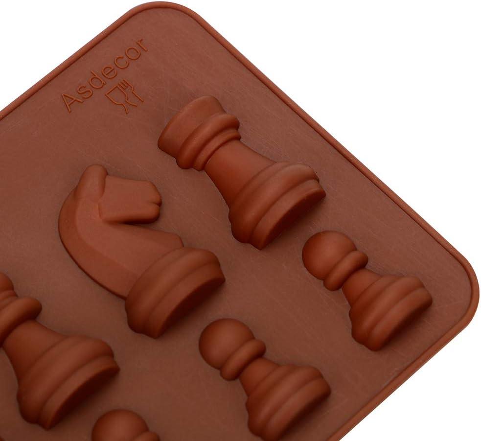 2Pcs Chess Piece Chocolate Candy Molds International Chess Silicone Mold  Epoxy Resin Craft Casting Fondant Paper Clay Wax Melt Mold