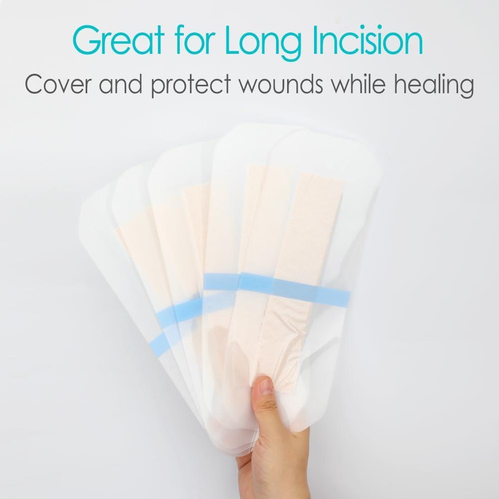 10 Pcs Waterproof Silicone Dressing for Knee & Hip Replacement - Medical Bandage Island Dressing Shower Protector Bordered Gauze Wound Cover 4x10 Inch (Pack of 10 | Buy Now with Express International Delivery | GoSupps.com 10 Pcs Waterproof Silicone Dressing for Knee & Hip Replacement - Medical Bandage Island Dressing Shower Protector Bordered Gauze Wound Cover 4x10 Inch (Pack of 10 | Buy Now with Express International Delivery | GoSupps.com