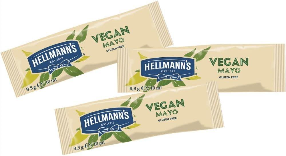 Hellmann's Vegan Mayonnaise Sachets 200 x 10ml Convenient and Delicious Vegan Mayo Packs