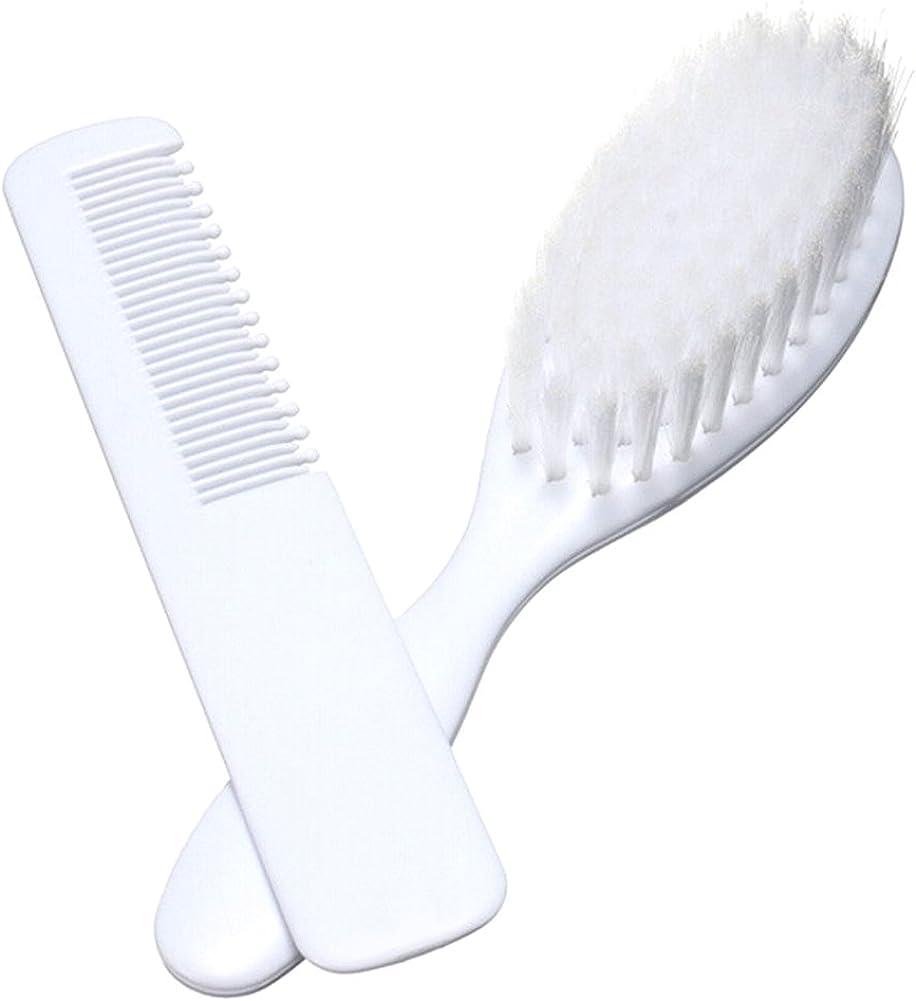 Soft Baby Hair Brush & Comb Set for Gentle Grooming BleuMoo