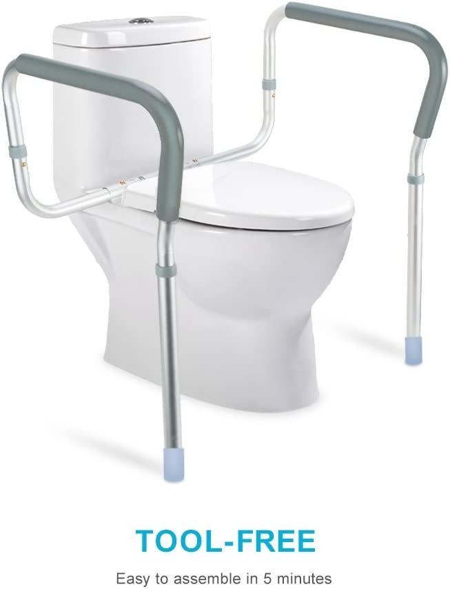 OasisSpace Toilet Rail Medical Bathroom Safety Frame for Elderly