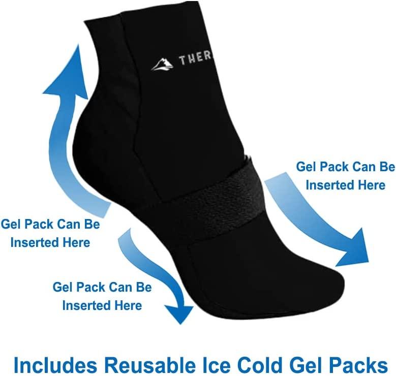 Cold Therapy Neuropathy Ice Socks w/ 4 Gel Packs Cooling Feet Ache